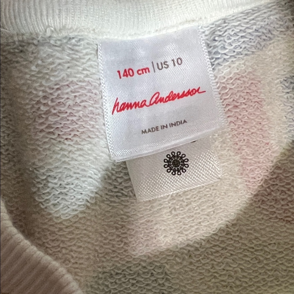 Girls Hanna Andersson White Knit Fabric - Picture 2 of 9